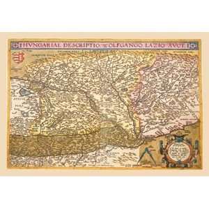 Map of Eastern Europe #2   12x18 Framed Print in Black Frame (17x23 