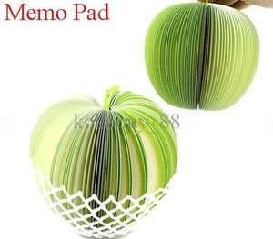 G3583 New Fruit Post Sticky Note Memo Pad Notepad Green  