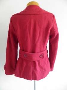 Cabi RED WOOL Peacoat Fitted Jacket sz 4 or 6  