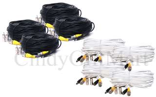 pack Security Camera Video Power Cable CCTV Surveillance BNC RCA 