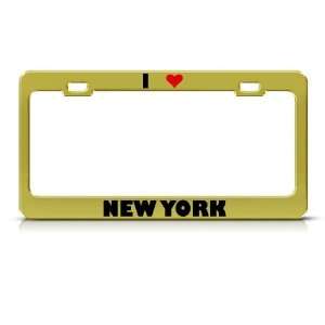  I Love New York City Metal license plate frame Tag Holder 