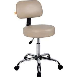  Boss Doctors Stool with Back (Beige)