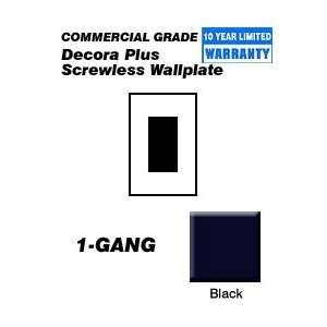   Wallplate 1 Gang Decora Screwless Standard Size Poly Carbonate   Black