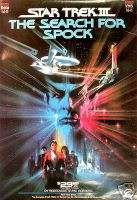 Star Trek III   The Search For Spock original 1985 POSTER great shape 