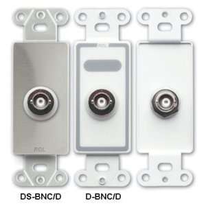   BNC Jack on Decora® Wall Plate   Stainless steel