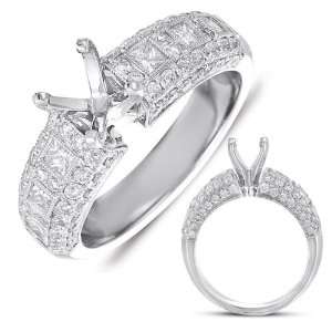 14k 1.14 Dwt Diamond White Gold Engagement Ring 