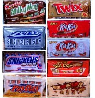 12 FULL SIZE CHOCOLATE CANDY BARS ~ 10 CHOICES, YOU CHOOSE  
