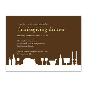 Thanksgiving Party Invitations   Elegant Table By Pinkerton Design