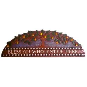  Inspirational wall plaque, Bless All Who Enter Here