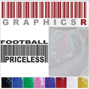   Graphic   Barcode UPC Priceless Football Player Coach Fan A692   Blue