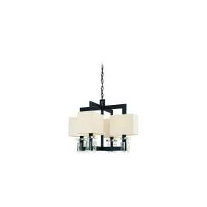  AVANTI 4LT PENDANT DINING ANTHRACITE AND CRYST