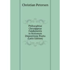   Chrysippeae Fundamenta in Notionum Dispositione Posita (Latin Edition