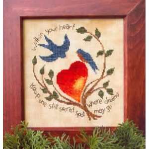  Hearts Secret leaflet (cross stitch) Arts, Crafts 