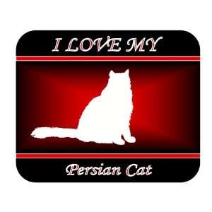  I Love My Persian Cat Mouse Pad   Red Design Everything 
