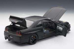Autoart NISSAN SKYLINE GT R R TUNE R33 MATT BLACK 1/18  