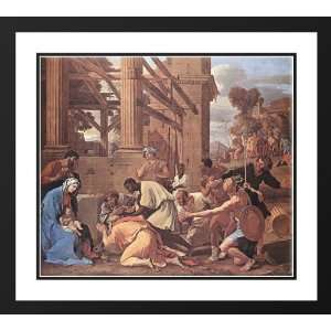  Poussin, Nicolas 32x28 Framed and Double Matted Adoration 