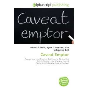  Caveat Emptor (9786133830134) Books