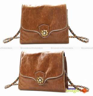 Women PU Leather Rivet Stud Shoulder Bag Handbag #186  