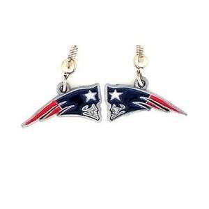   NFL Dangling Earrings   New England Patriots Logo