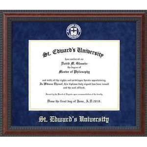 St. Edwards University (SEU) Burl Diploma Frame  Sports 