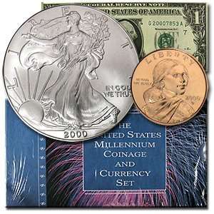  2000 U.S. Millennium Coinage and Currency Set (w/Box & Coa 