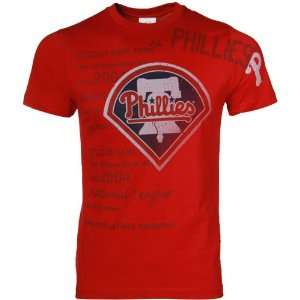 MLB Majestic Philadelphia Phillies Red Ricochet Premium T 
