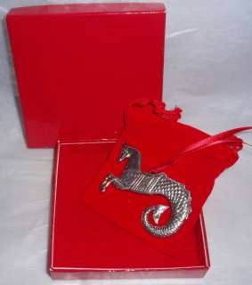   Smithsonian Sterling Silver Carousel SeaHorse Ornament Medallion