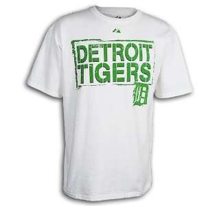 Detroit Tigers White Celtic Colours Saint Patricks Day T shirt 