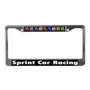  Sprintcar Racing Winged License Plate Frame by  