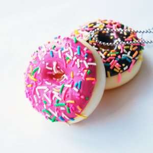  Scented Sprinkled Strawberry Donut Necklace Everything 