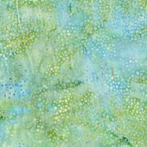  Bali Batik Subtle, blue green hand dyed watercolor sprinkled with dots