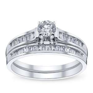   Gold Diamond Wedding Set 1/3ct Center 5/8Cttw   Ring Size 6.5 Jewelry