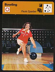 PAULA SPERBER Bowling 1977 SPORTSCASTER JAPAN CARD  