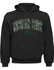 Michigan State Spartans Black Acid Washed Mascot Hooded Sweatshirt