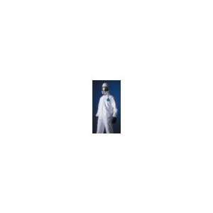 White Tyvek Coverall With Serged Seams, Zipper Front, Elastic Wrists 