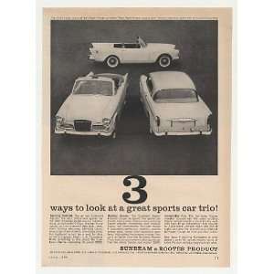 1960 Sunbeam Alpine Rapier Convertible Coupe DeSport Print Ad  