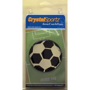 Crystal Sportz Domed Medalllions Soccer Ball Automotive