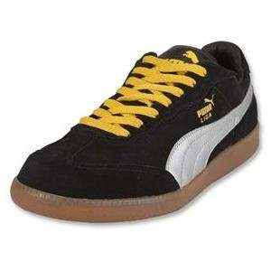   Liga Suede Indoor Soccer Shoes (Black/Metallic Silver/Spectra Yellow