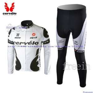 2009 cervelo long sleeve cycling jerseys and pants set/cycling wear 