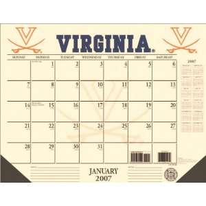 Virginia Cavaliers 22x17 Desk Calendar 2007 Sports 
