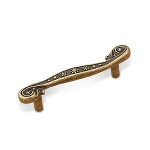 Country style expression   3 centers bar pull with spiraling ends in