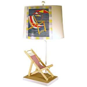  Natural Deck Chair Paul Brent Shade Table Lamp