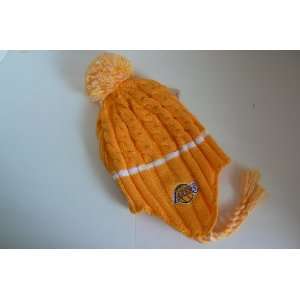  NBA Los Angeles Lakers Yarn Knit Pigtail Beanie with Pom 