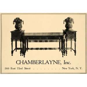  1919 Ad Chamberlayne Inc. Spanish Furniture Decoration 
