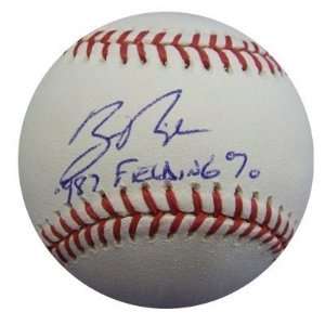  Billy Ripken Autographed Baseball   987 Fielding IRONCLAD 