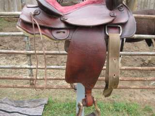 Used 15 Western Saddle All Around Ranch Work Trail Pleasure Made In U 
