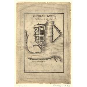  1780 map of South Carolina, Charleston
