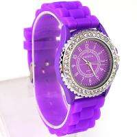   Purple Mens Teenagers Women Lady Unisex Jelly Wrist Watch, CCK  