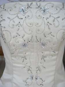 Maggie Sottero EVITA Diamond White Blue Wedding Dress Bridal Gown 