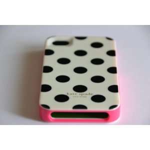  Kate Spade White Large with Black Dots Case for Iphone 4 